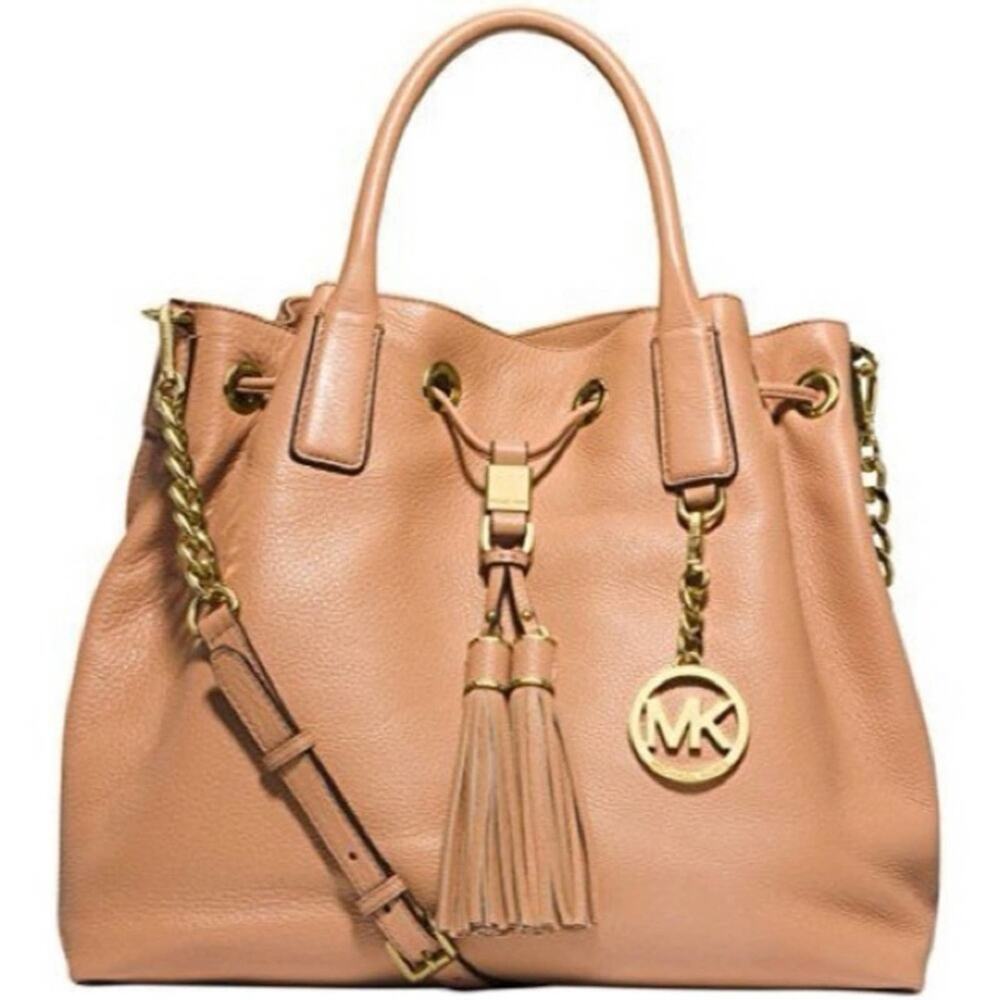 Mk Camden Large Drawstring Bag In Suntan Leather - image 1